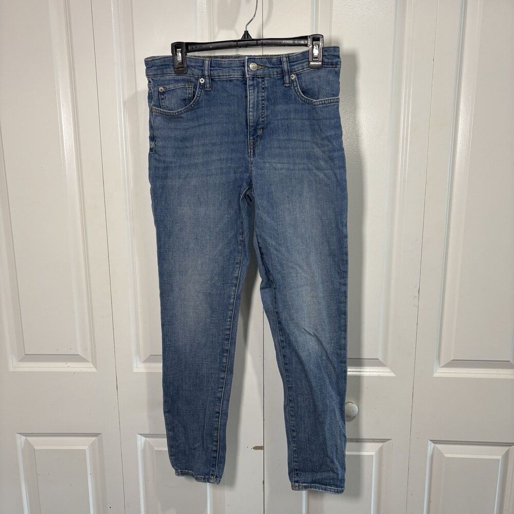 Lauren Ralph Lauren Jeans Womens 10 Blue Slim Straight Mid Rise Stretch Classic